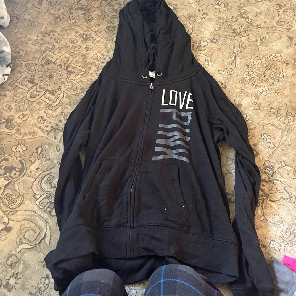 Black love pink jacket